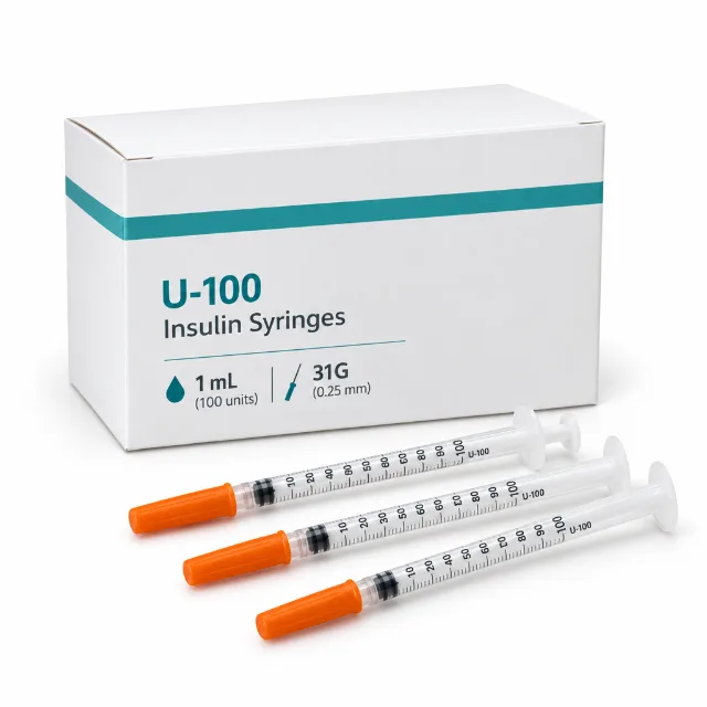 U-100 insulin syringes, 1&nbsp;mL